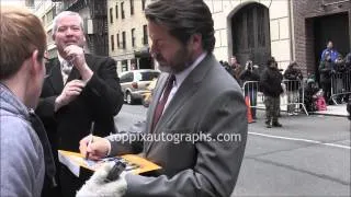 Nick Offerman - Signing Autographs at the "Late Show with David Letterman" in NYC