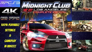 Midnight Club: Los Angeles RPCS3 Gameplay & Settings 100% Playable! 4K 60FPS 6900XT 12700K AVX-512