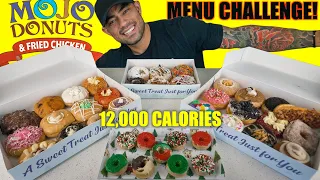 12,000 CALORIE MOJO DONUTS MENU CHALLENGE | (ALMOST THE FULL MENU)