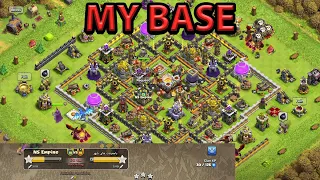 Competing in War in Clash of Clans and showing my bases!