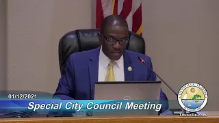 Special City Council Meeting — 1/12/2021 - 5:30 p.m.