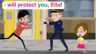 Mr John protects Ella - English Funny Animated Story - Ella English