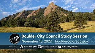 Boulder City Council Meeting 11-10-22