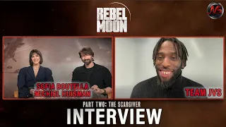 INTERVIEW with SOFIA BOUTELLA & MICHIEL HUISMAN | REBEL MOON: THE SCARGIVER (2024)