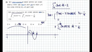 2021학년도(2020년시행) 수능 가형 20번 부분적분