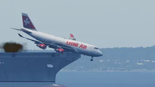Pilot Got License Revoked After Trying To Land Boeing 747 On Aircraft Carrier | X-Plane 11