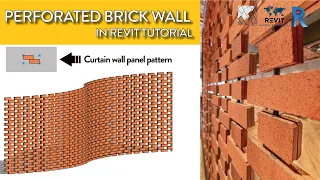 Learn how to make Perforated Brick Wall in Revit Tutorial