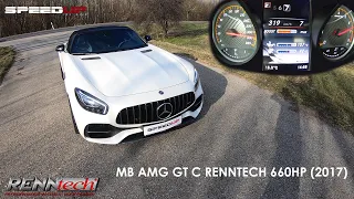 MERCEDES AMG GT C GTC | RENNTECH TUNING | ACCELERATION & TOP SPEED TEST | SOUND | 100-200 | DRAGY |