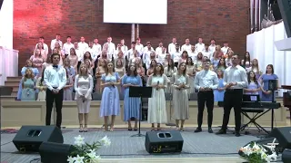 Holy holy //Worthy is the lamb// Hallelujah...  (SMBS choir)