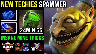 How to Play Carry Mid Techies Against QOP Like a Pro Spammer | EZ 24Min GG Insane Mine Tricks Dota 2