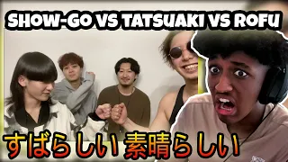 Beatbox Game - SHOW-GO vs TATSUAKI vs ROFU | YOLOW Beatbox Reaction