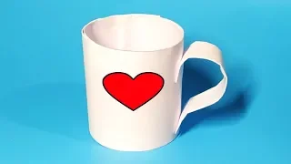 ☕ How to make a volumetric mug from A4 paper // DIY gift