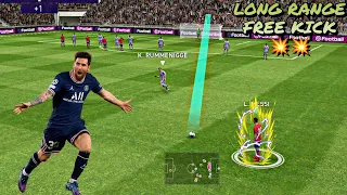 Long range free kick goal by Messi 🤯🔥🔥 - eFootball PES 21 mobile