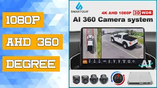 1080P AHD 360 Degree Bird View Surround System Panoramic View All Round View DVR AI Camera Car Acces