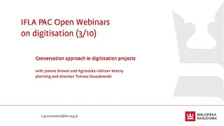 Conservation approach in digitisation projects