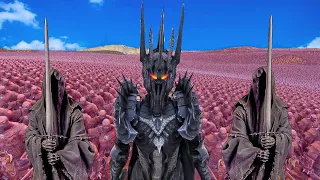 2 MILLION SAURON ARMY Attack THE HUMAN EMPIRE LAND | Ultimate Epic Battle Simulator 2 UEBS 2