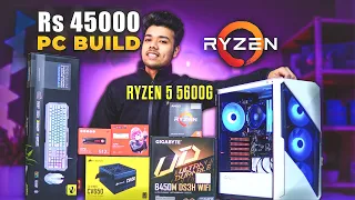 Rs 45000 Gaming/Editing PC Build 2023 🔥 | AMD Ryzen 5 5600G