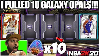 WE PULLED 10 GALAXY OPALS IN OUR GREATEST PACK OPENING OF ALL TIME IN NBA 2K20 MYTEAM