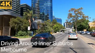 Driving Around Inner Suburbs | Melbourne Australia | 4K UHD