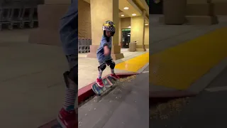 4 year old lands his first slappy grind. Brody aka Tiny Hawk for the Win. #4yearsold #skateboarding