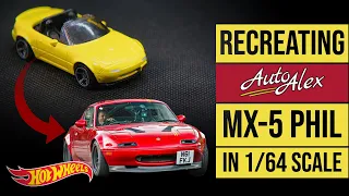 HOT WHEELS custom: Recreating @AutoalexCars Mazda MX-5 Project Car PHIL!