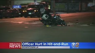 LAPD Motorcycle Officer Injured In Hit-And-Run Crash