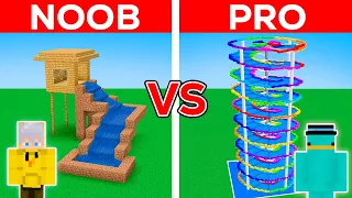 Batalla de Construcción: Parque ACUÁTICO Moderno de NOOB vs PRO!