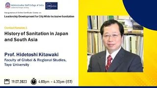 Contact Session - 2 History of sanitation in japan and south Asia