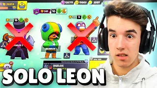 SOLO PUEDO GANAR CON 1 BRAWLER (LEON) en DUELOS de BRAWL STARS