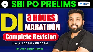 SBI PO Pre 2023 | SBI PO DI 3 Hours Marathon | SBI PO Pre Data Interpretation | Arun sir