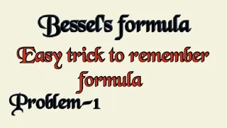 @btechmathshub7050Bessel's Formula-Problem with easy trick to remember the formula-Interpolation