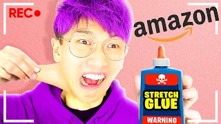 TRYING DANGEROUS BANNED AMAZON TOYS AND ITEMS! (LANKYBOX REACTION!)