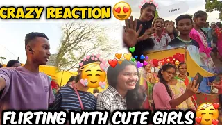 flirting with sanskari cute girls 😜|| Mela vlog with girls|| crazy reaction of girls ❤️|| mdy vlogs