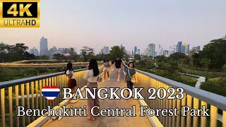 🌳 Walking Tour in Benchakitti Central Forest Park 🌴 - Bangkok Downtown 2023 [🇹🇭 4K HDR]