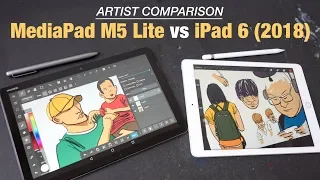 Huawei MediaPad M5 Lite vs IPad 2018 (Artist Comparison)