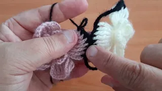 Motif Çiçek (yelek) ekleme (2)#viral #çeyizlik #crochet #vlog #viralvideo #kolay #knitting #yelek