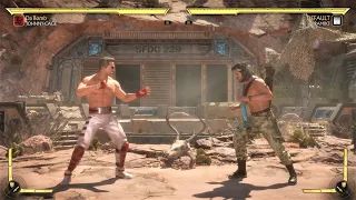 Johnny Cage vs Rambo Stallone (Hardest AI) - MORTAL KOMBAT 11