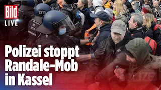 🔴 „Querdenker“-Demo in Kassel: Polizei stoppt Randale-Mob