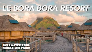 Le Bora Bora Resort and Overwater Pool Bungalow Tour | French Polynesia Honeymoon Day 9