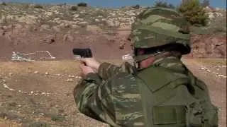 Hellenic Army M1911 firing.