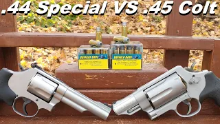 Big Bore Battle ⚔️ .44 Special VS .45 Colt - Ballistic Test - Buffalo Bore LSWCHP