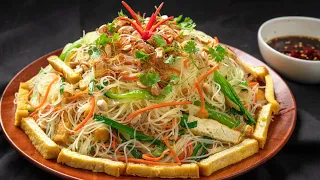 [ENG SUB] Bí quyết làm Bún Gạo Xào Chay gia truyền vừa ngon vừa đẹp | Perfect Rice Noodle Recipe