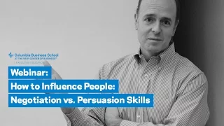 How to Influence People: Negotiation vs. Persuasion Skills