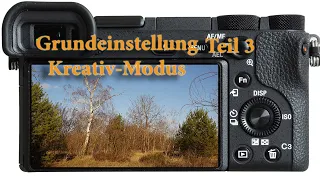 Einstellung Teil 3 :Kreativ Modus mit Sony Alpha 6000, 6300, 6500