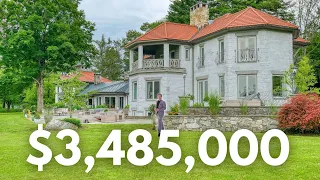 Touring a $3,485,000 Mansion in Western Massachusetts with Waterfrontage and a private Vineyard!