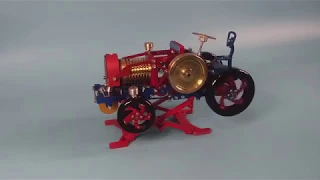 Vacuum Suction Fire Type Metal Stirling Engine Tractor Model - Stirlingkit