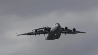 USAF Boeing C17A Globemaster III Trek 30 Departing Avalon Airport