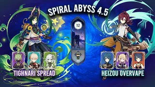 Spiral Abyss 4.5 - C1 Tighnari Spread & C5 Heizou Overvape | Genshin Impact
