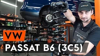 How to change rear springs / rear coil springs on VW PASSAT B6 (3C5)[TUTORIAL AUTODOC]