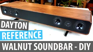 Dayton Audio Reference Wi-Fi / Bluetooth Soundbar | Arylic Amp | DIY | Walnut Hardwood Metal Legs